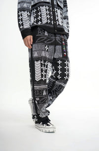 Dedication Grey Multi Hand Beaded Pants - Valabasas