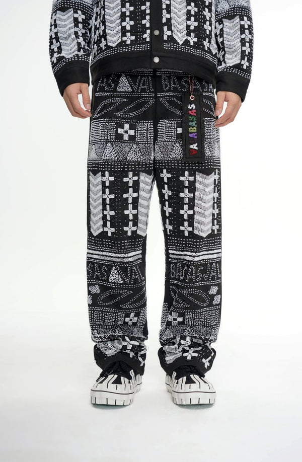 Dedication Grey Multi Hand Beaded Pants - Valabasas