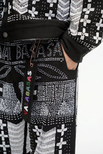 Dedication Grey Multi Hand Beaded Pants