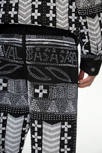 Dedication Grey Multi Hand Beaded Pants - Valabasas