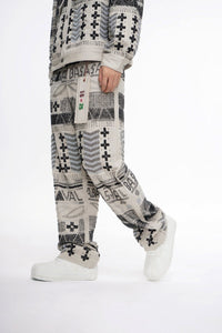 Dedication White Multi Hand Beaded Pants - Valabasas