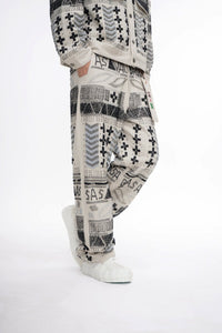 Dedication White Multi Hand Beaded Pants - Valabasas