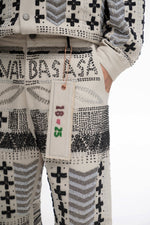 Dedication White Multi Hand Beaded Pants