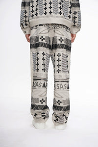 Dedication White Multi Hand Beaded Pants - Valabasas