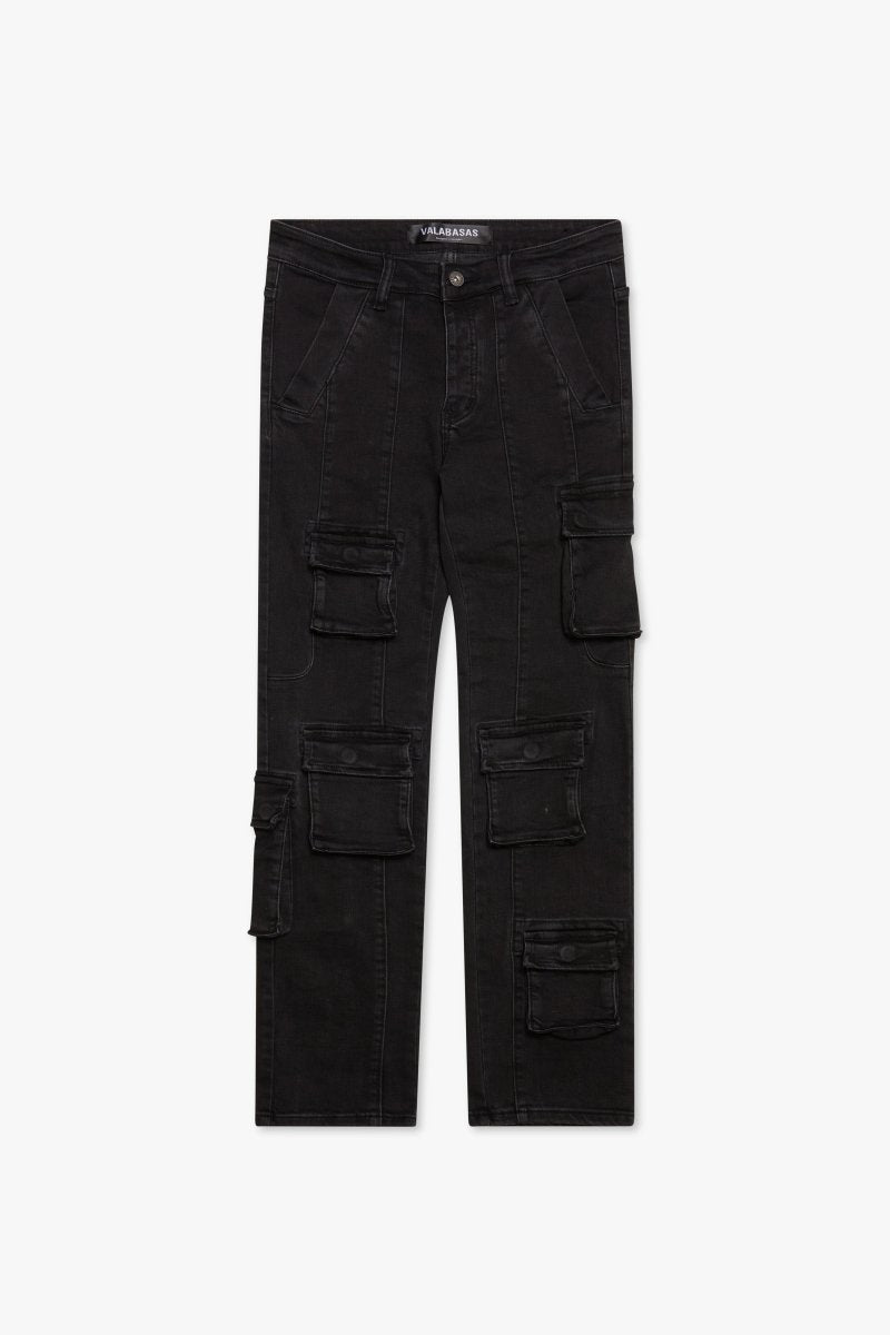 Delt Black Wash Straight - Valabasas