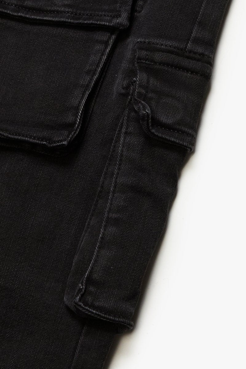 Delt Black Wash Straight - Valabasas