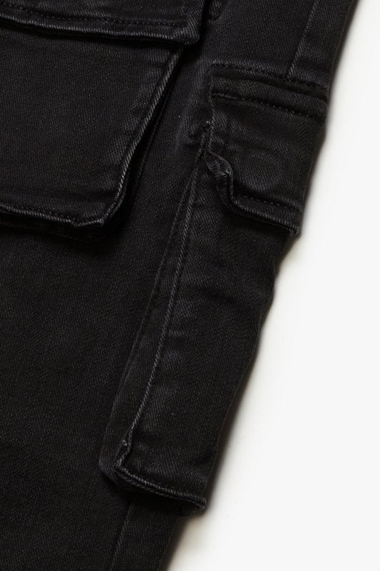 Delt Black Wash Straight - Valabasas