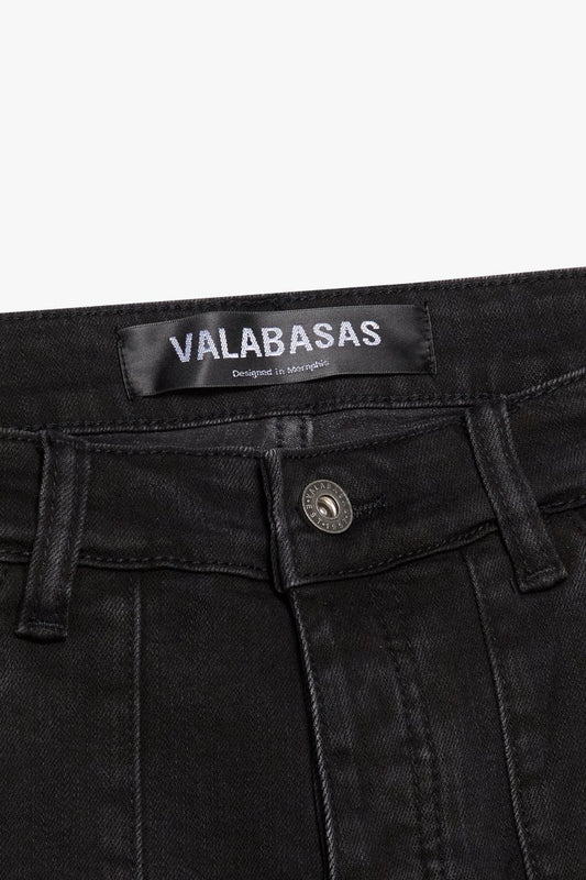 Delt Black Wash Straight - Valabasas