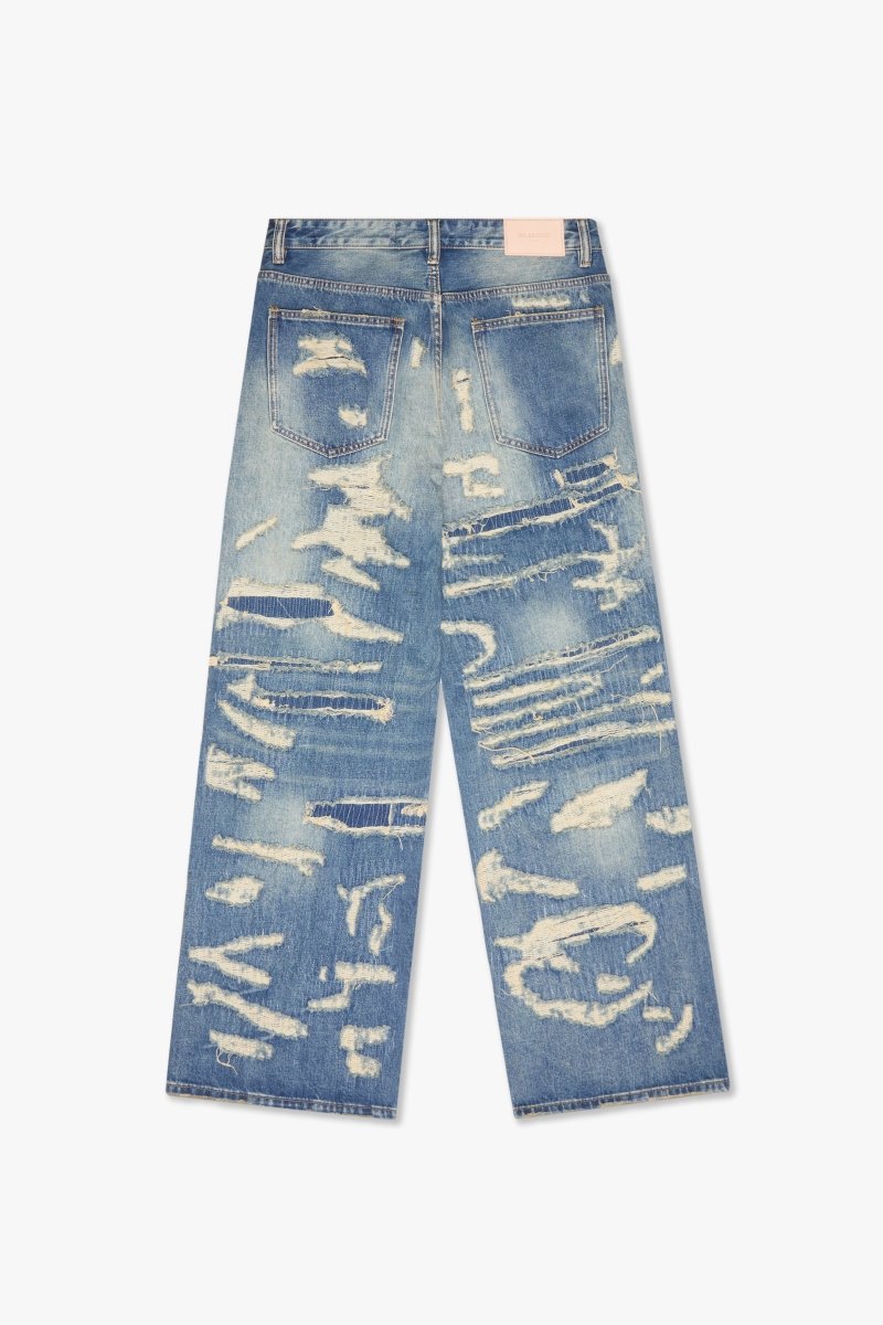 "DENIMSCRIPT" BAGGY JEAN BLUE VINTAGE WASH - Valabasas