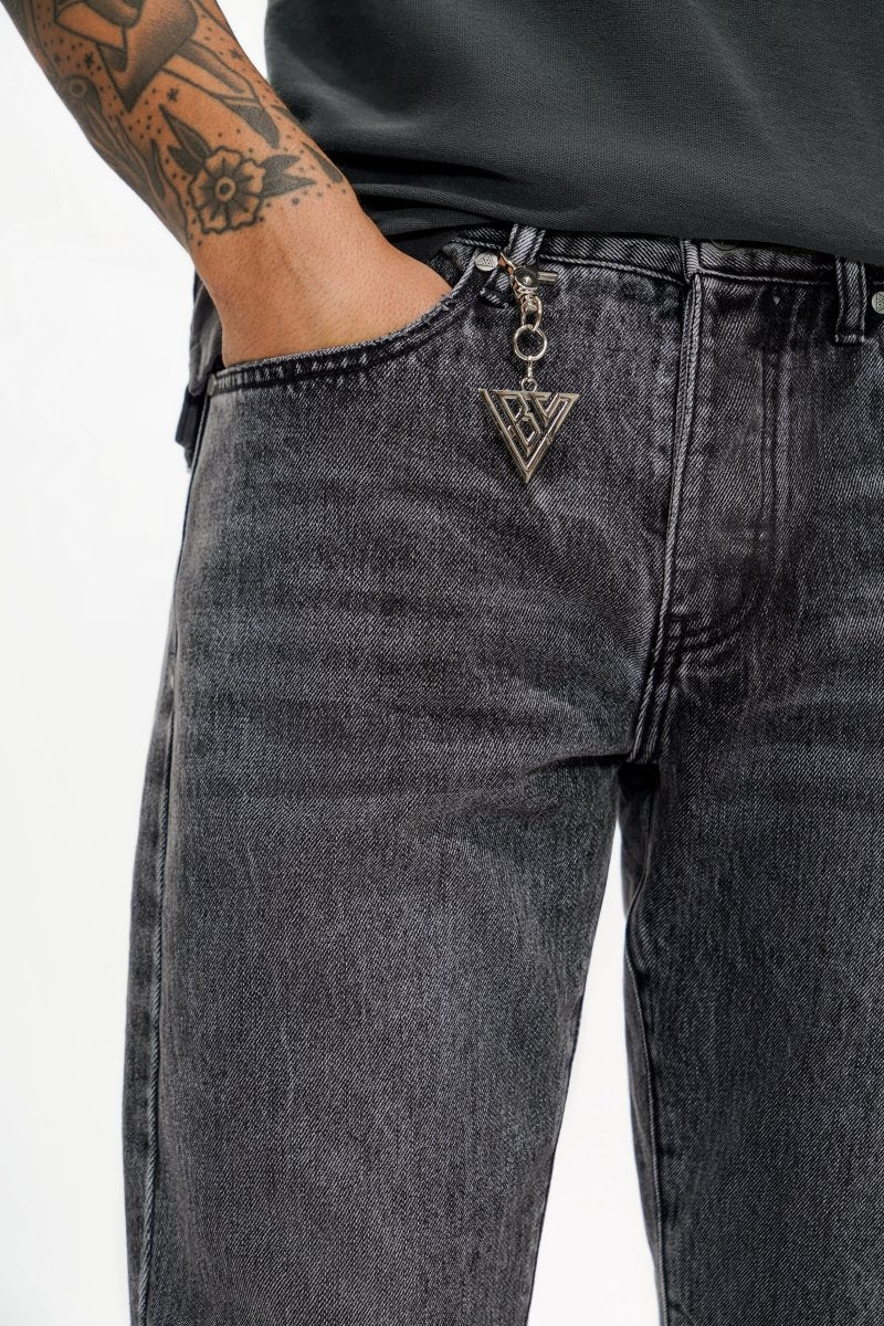 Different Straight Fit Jeans Grey - Valabasas