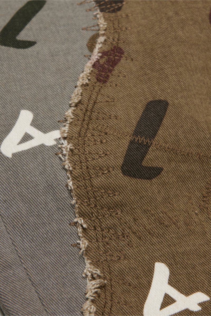 "DISTRACTED" STACKED FLARE JEAN BLUE - OLIVE - Valabasas