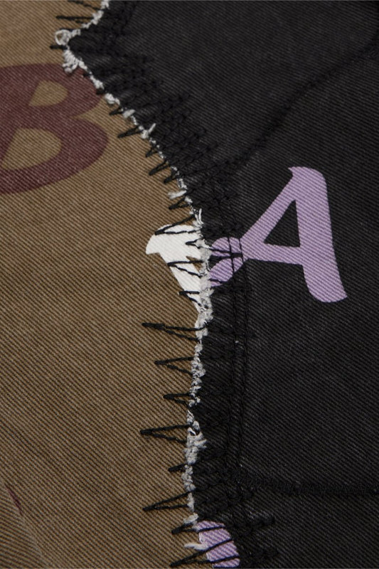 "DISTRACTED" STACKED FLARE JEAN OLIVE - BLACK - Valabasas