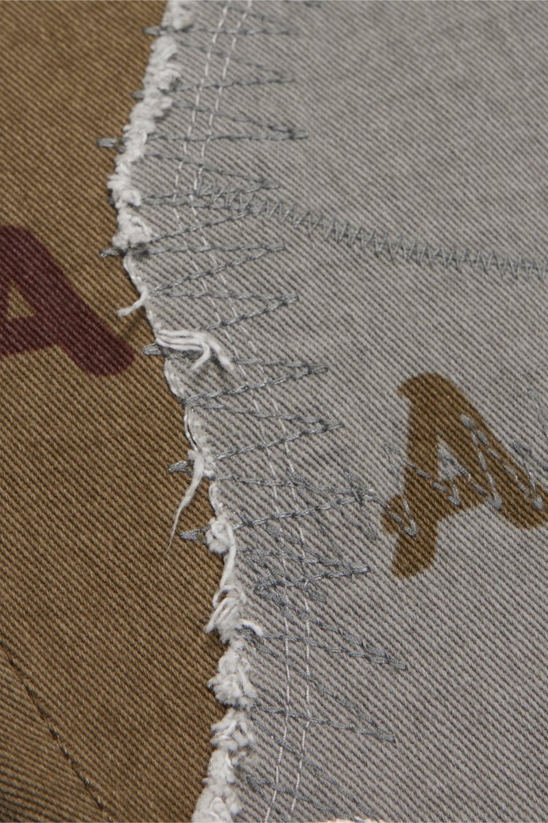 "DISTRACTED" STACKED FLARE JEAN OLIVE - BLU - Valabasas