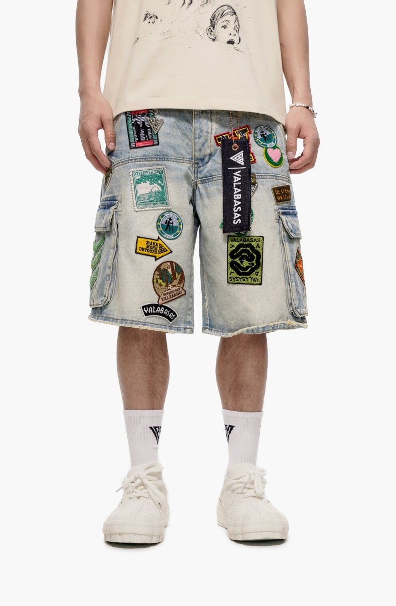 District Light Wash Jorts - Valabasas