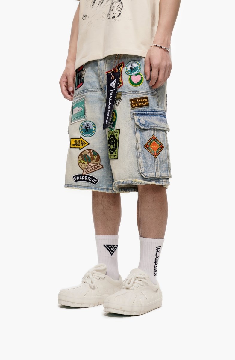 District Light Wash Jorts - Valabasas