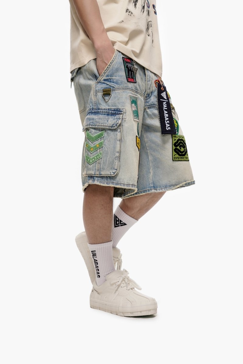 District Light Wash Jorts - Valabasas