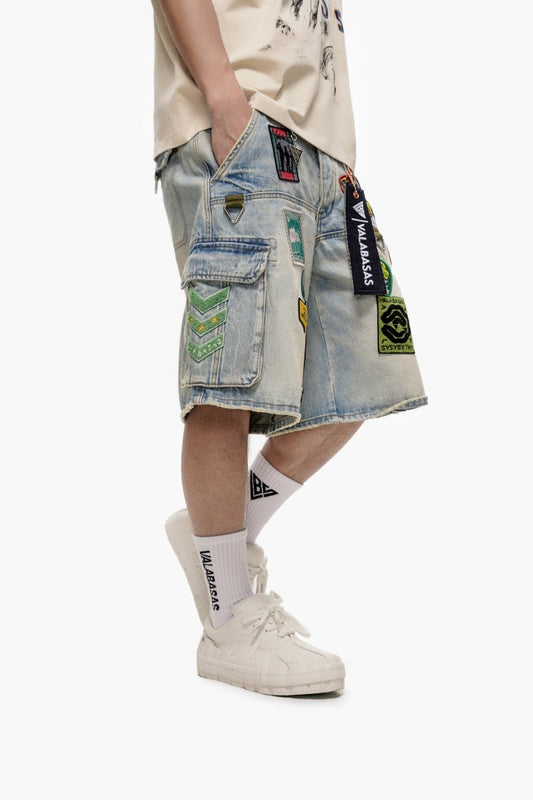 District Light Wash Jorts - Valabasas