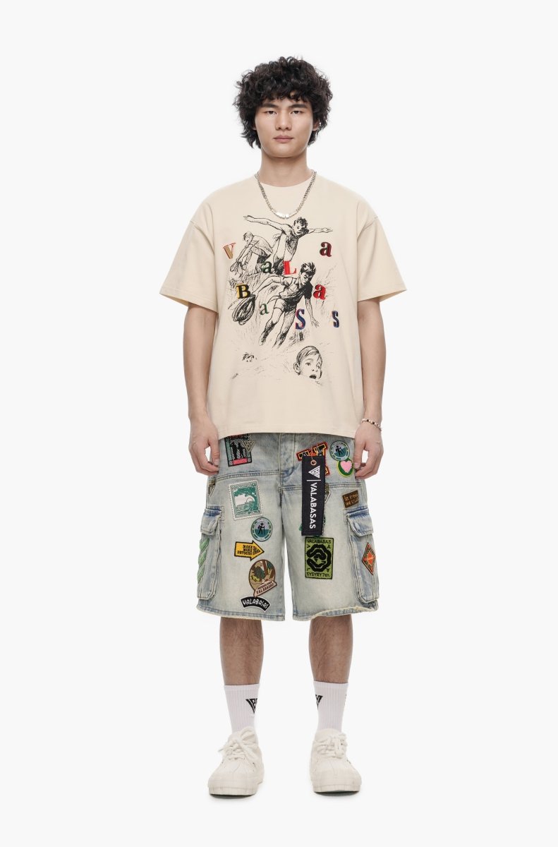 District Light Wash Jorts - Valabasas