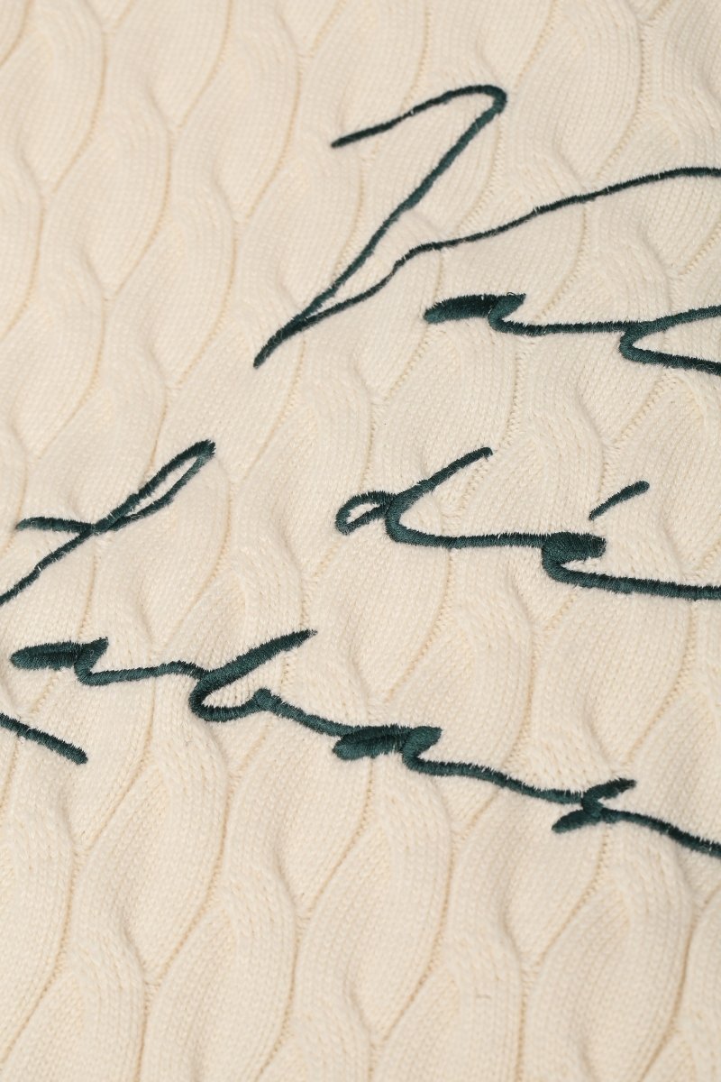 Domus Cable Knit Jacket – Wheat (Cashmere Blend) - Valabasas