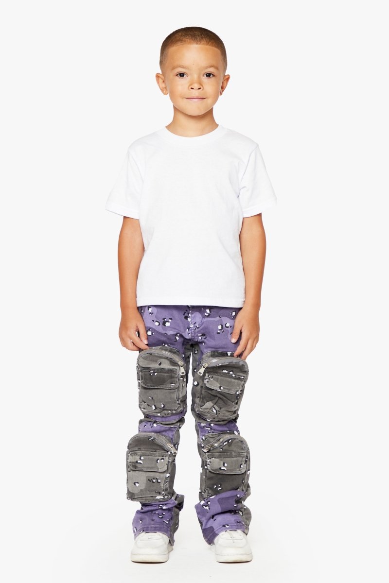 "DUAL SOLDIER” KIDS STACKED FLARE PLUM PURPLE - Valabasas