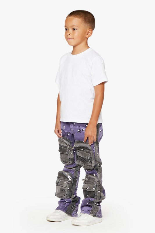 "DUAL SOLDIER” KIDS STACKED FLARE PLUM PURPLE - Valabasas