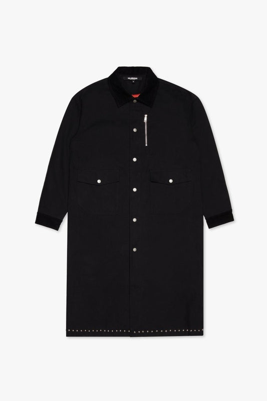 "DUSTER" TRENCH COAT BLACK - Valabasas