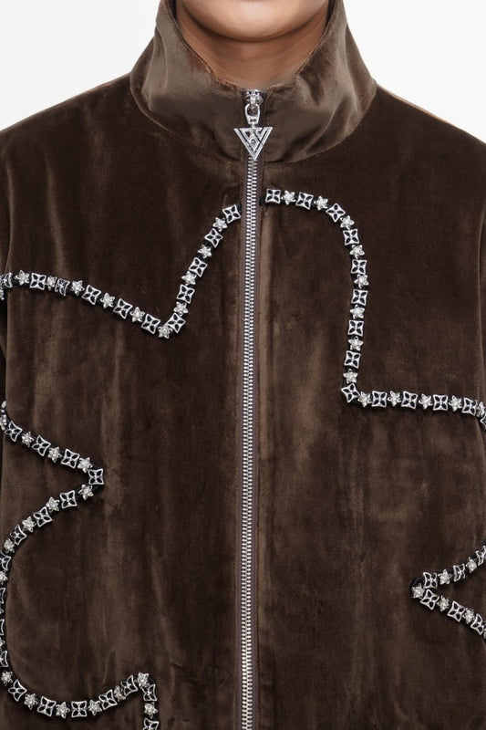 Eden Velvet Jacket Brown - Valabasas