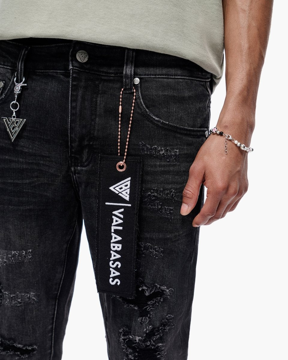 琥‼️VALABASAS 風ブラック スリムフィットデニム Edge Skinny Black Wash – Valabasas