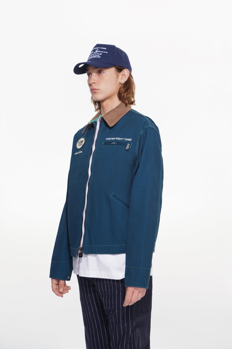 Elan Canvas Denim Jacket – Navy - Valabasas