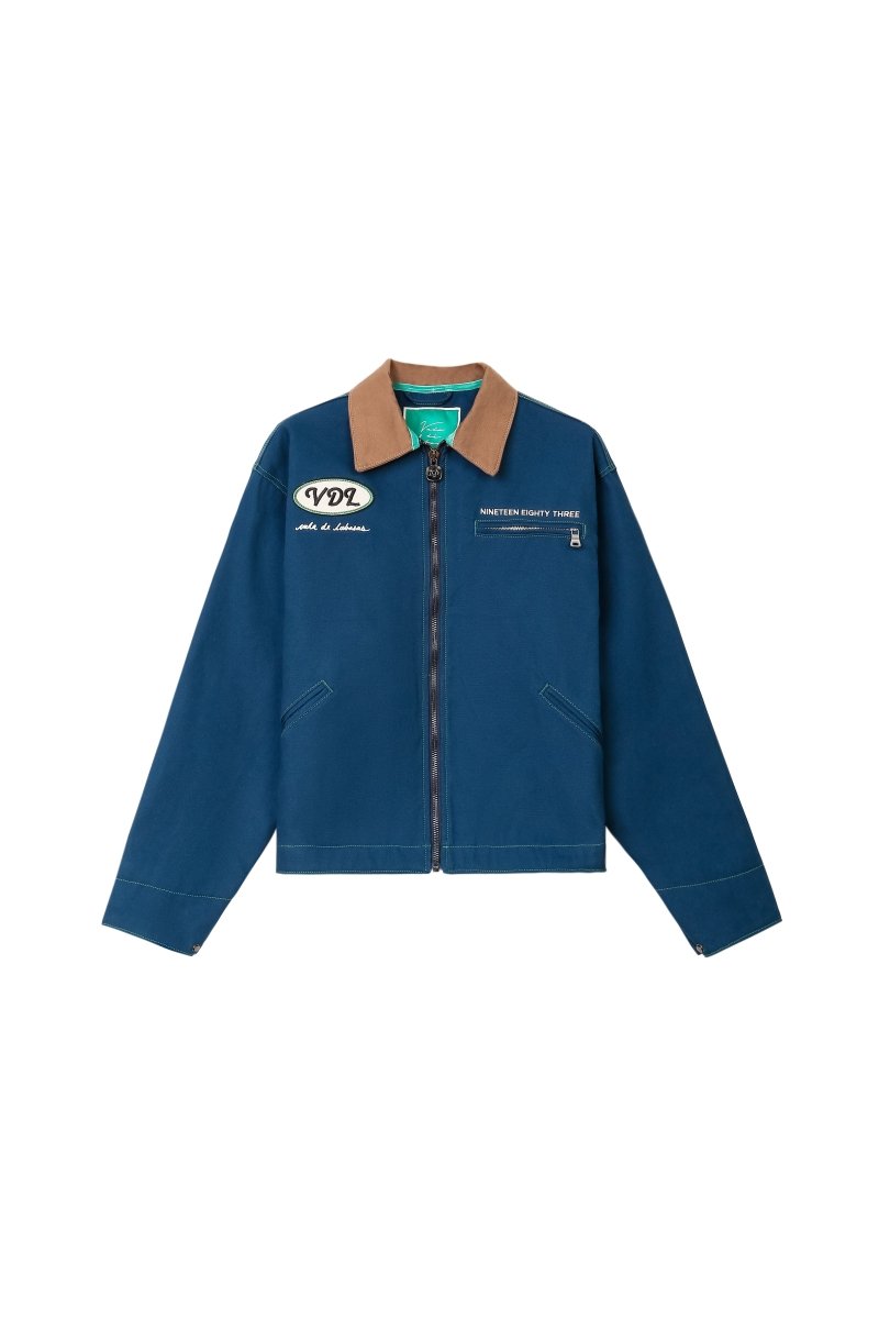 Elan Canvas Denim Jacket – Navy - Valabasas