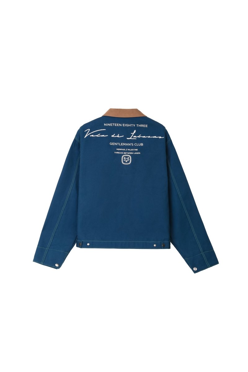 Elan Canvas Denim Jacket – Navy - Valabasas