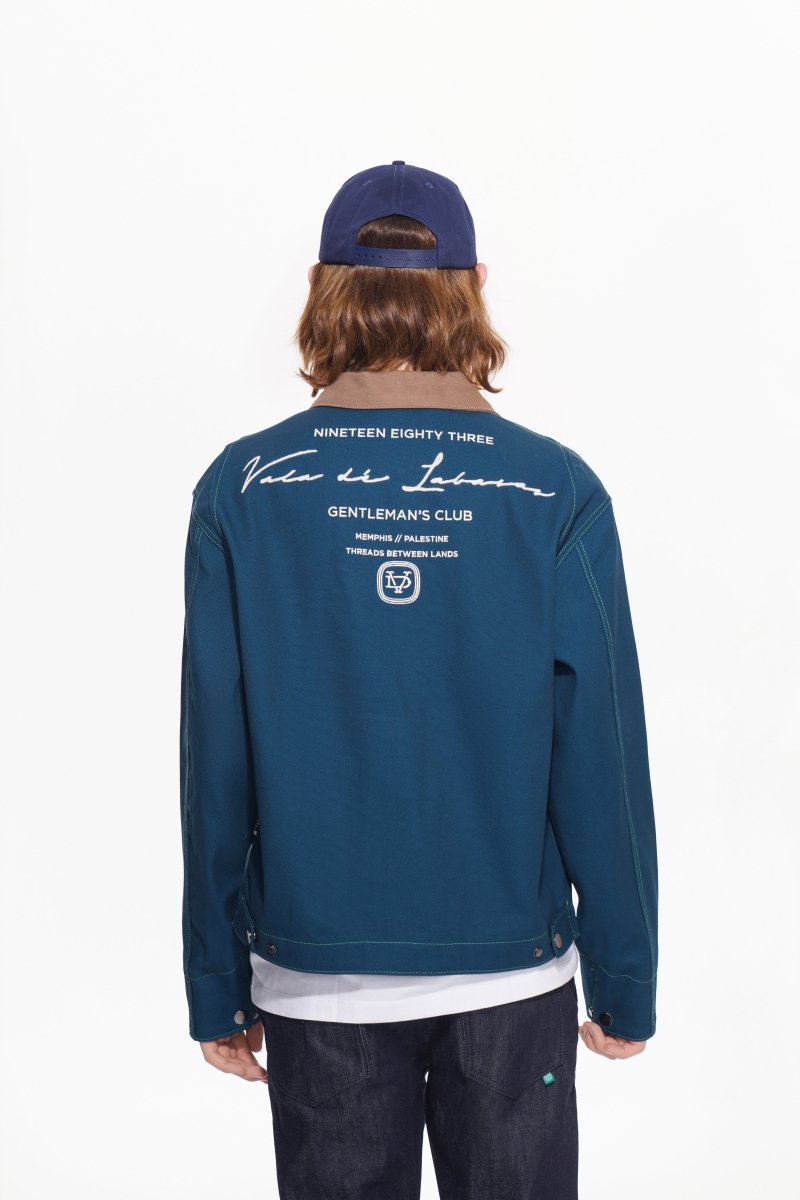 Elan Canvas Denim Jacket – Navy - Valabasas