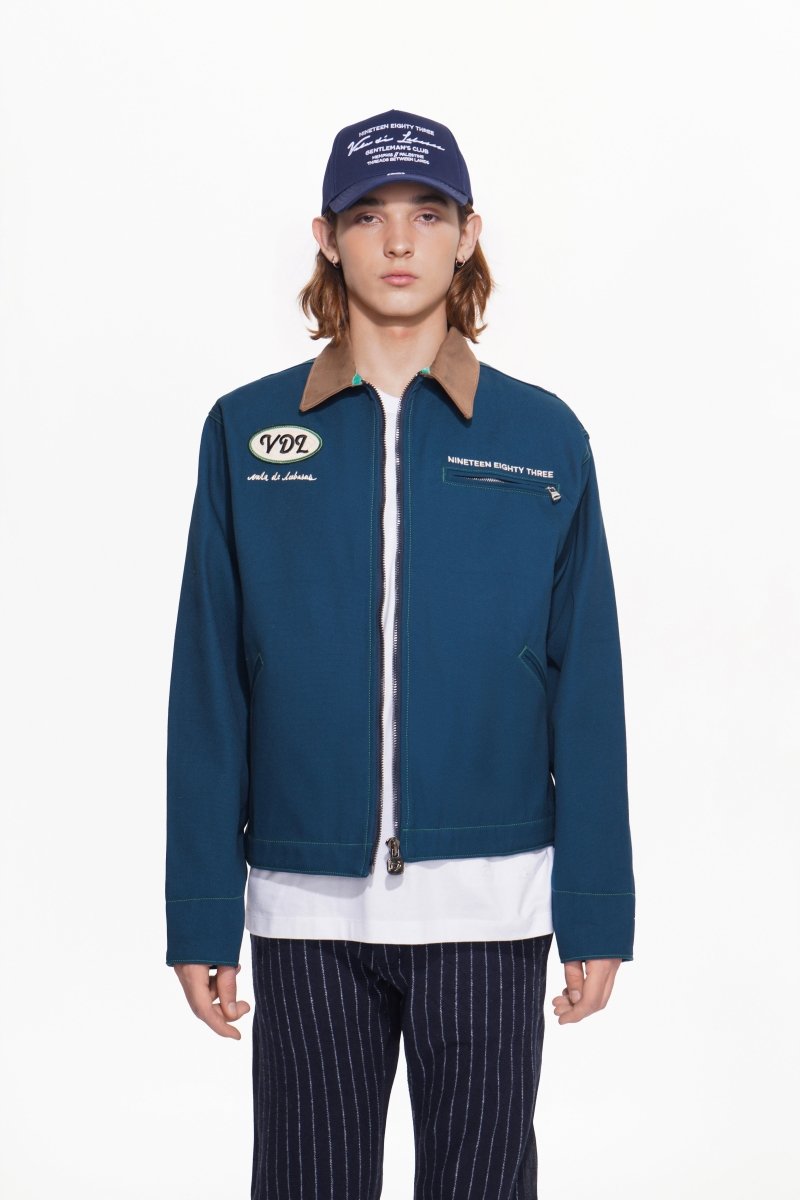 Elan Canvas Denim Jacket – Navy - Valabasas