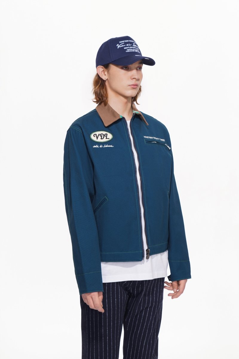 Elan Canvas Denim Jacket – Navy - Valabasas