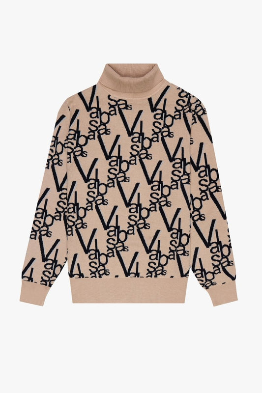 "ELYSIAN" TURTLE NECK CAMEL KHAKI - Valabasas