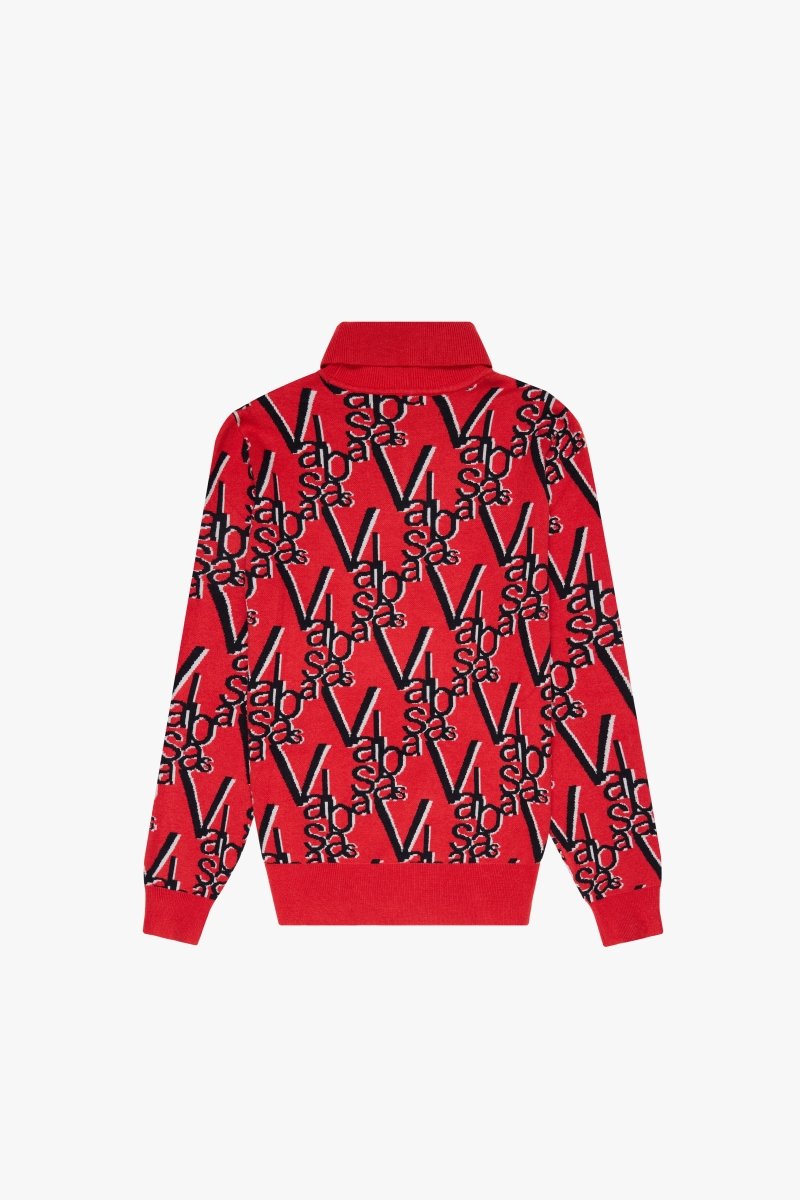 "ELYSIAN" CRIMSON RED TURTLE NECK