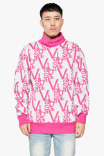 COL ROULÉ ROSE DAHLIA « ELYSIAN »