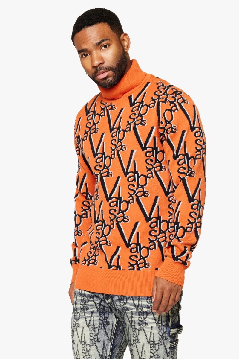 "ELYSIAN" TURTLE NECK TIGER TANGERINE - Valabasas
