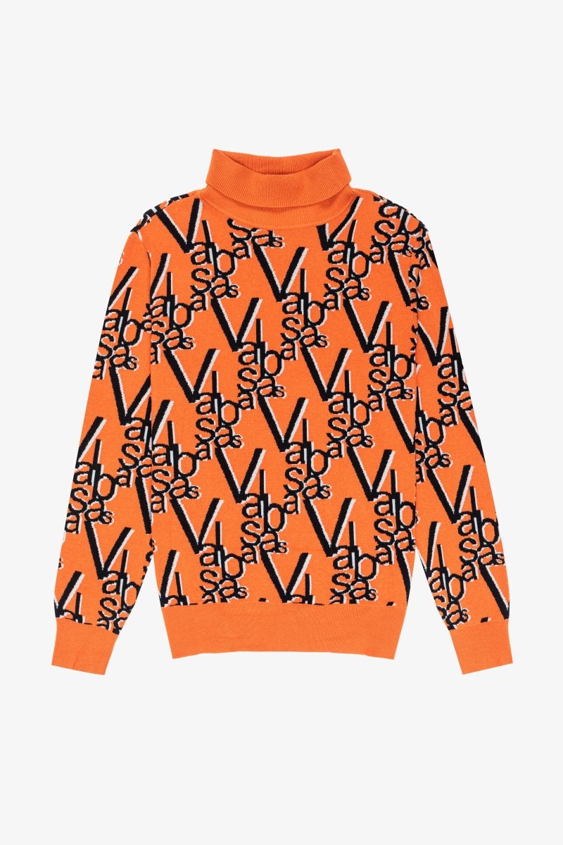 "ELYSIAN" TURTLE NECK TIGER TANGERINE - Valabasas