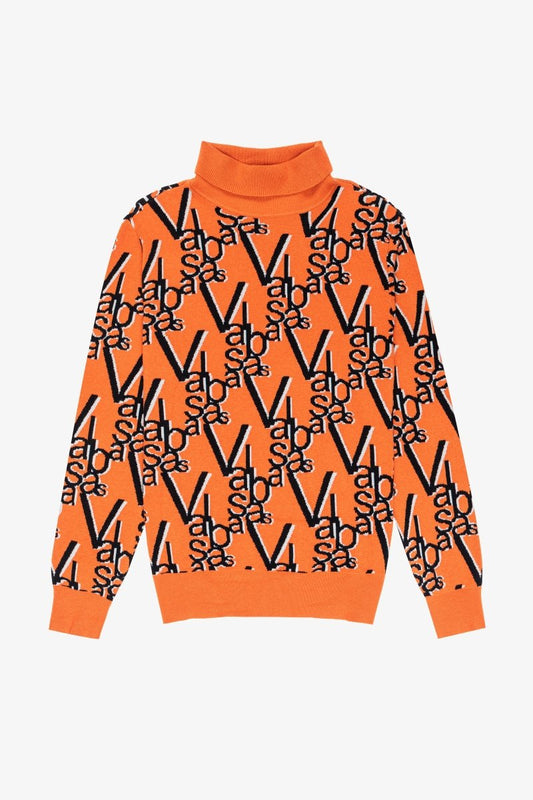 "ELYSIAN" TURTLE NECK TIGER TANGERINE - Valabasas