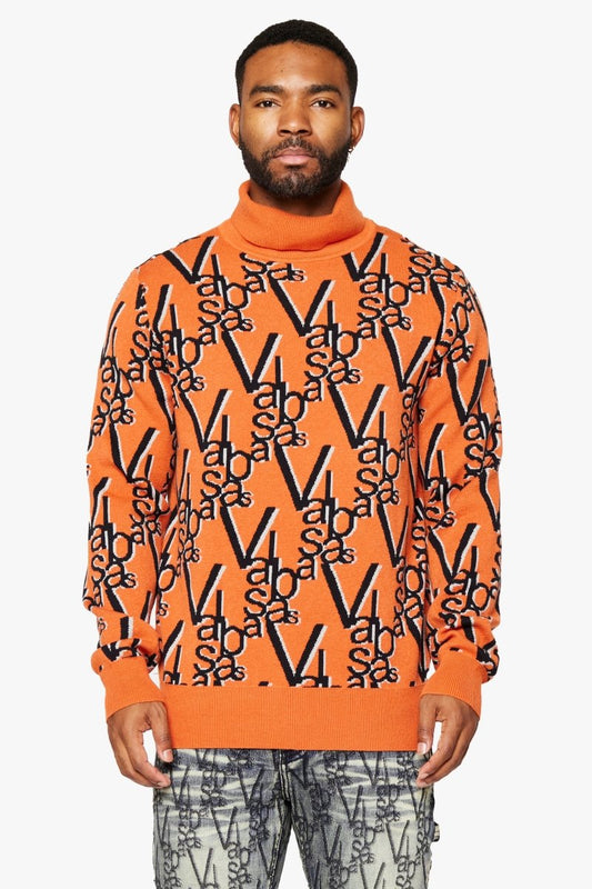 "ELYSIAN" TURTLE NECK TIGER TANGERINE - Valabasas
