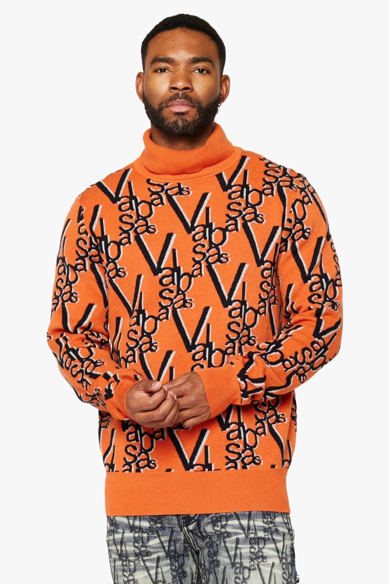 "ELYSIAN" TURTLE NECK TIGER TANGERINE - Valabasas
