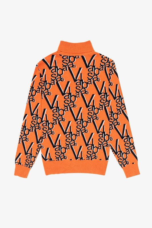 "ELYSIAN" TURTLE NECK TIGER TANGERINE - Valabasas