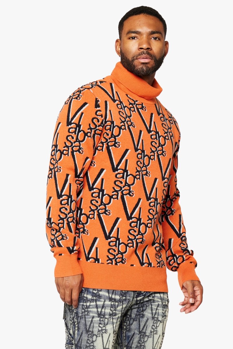 "ELYSIAN" TURTLE NECK TIGER TANGERINE - Valabasas