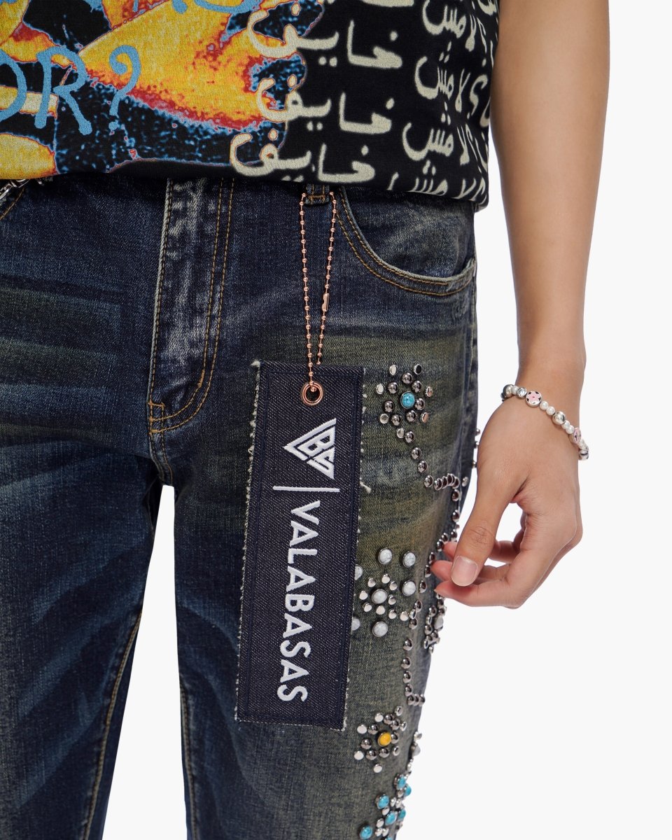 Embargo Dark Blue Wash Skinny Jeans - Valabasas