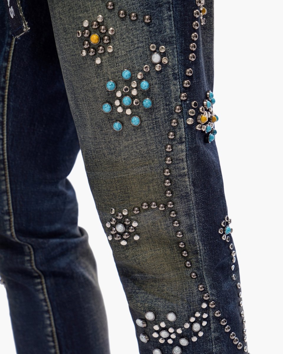 Embargo Dark Blue Wash Skinny Jeans - Valabasas