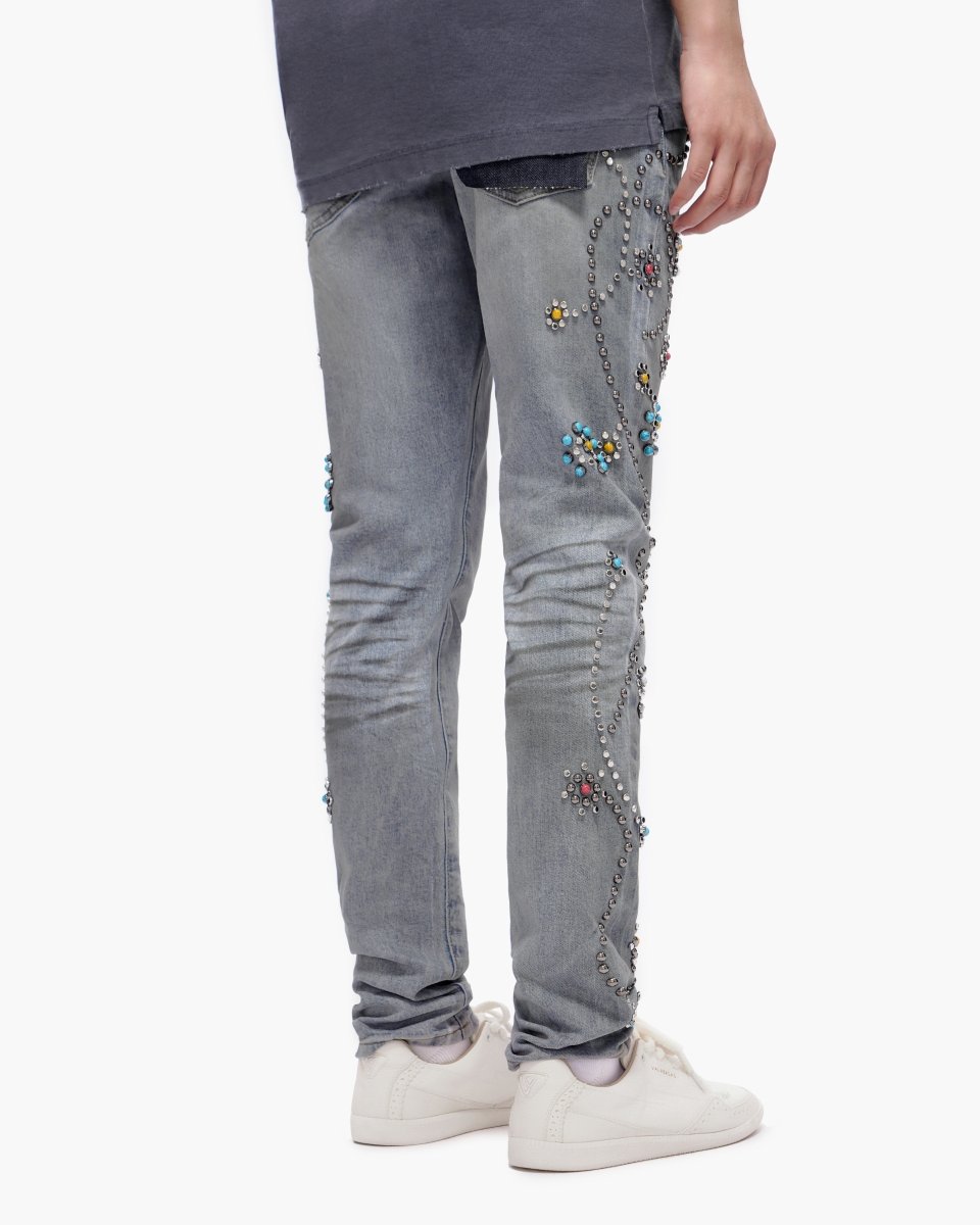 Embargo Light Dirty Wash Skinny Jeans - Valabasas