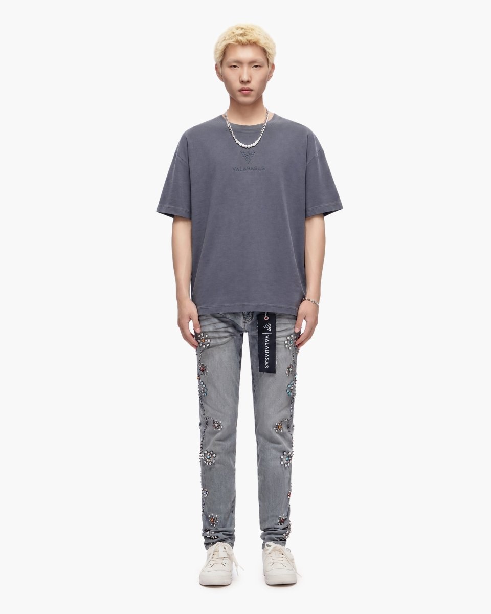 Embargo Light Dirty Wash Skinny Jeans - Valabasas
