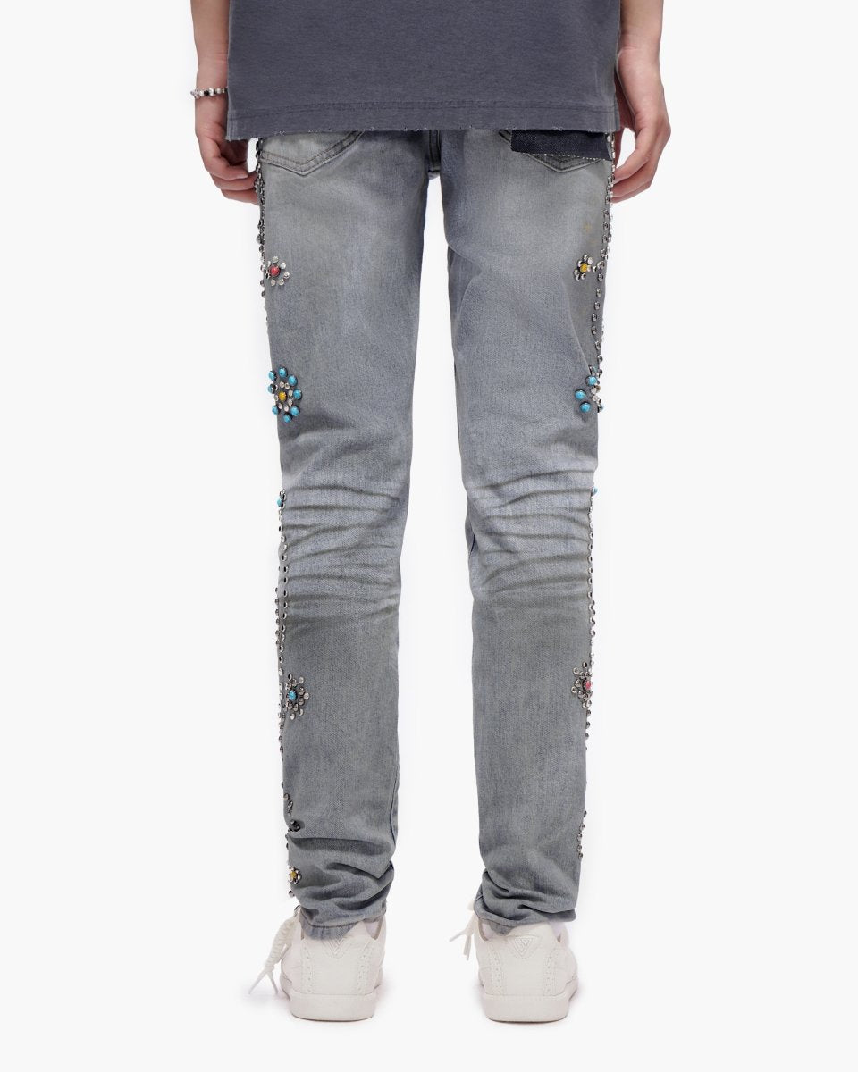 Embargo Light Dirty Wash Skinny Jeans - Valabasas
