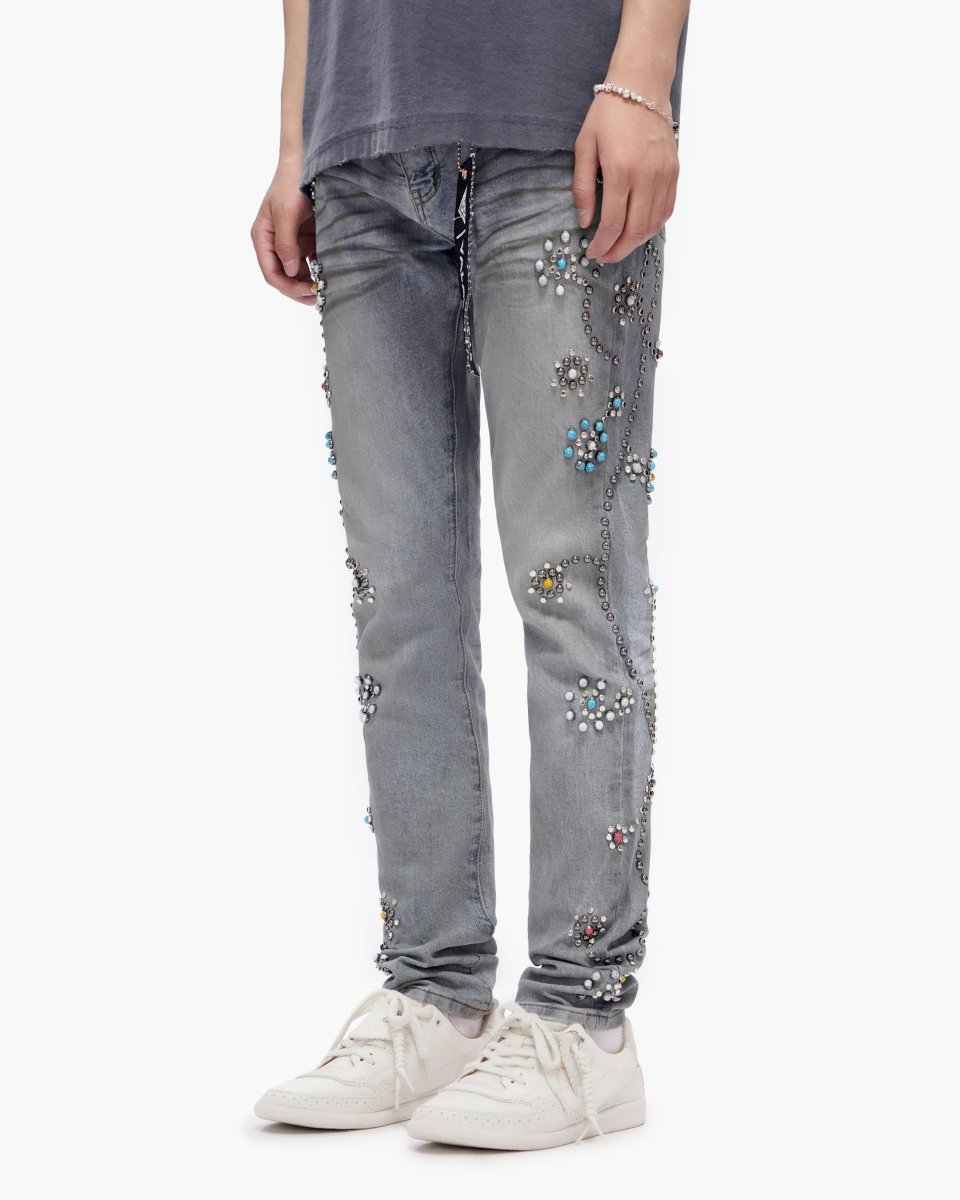 Embargo Light Dirty Wash Skinny Jeans - Valabasas